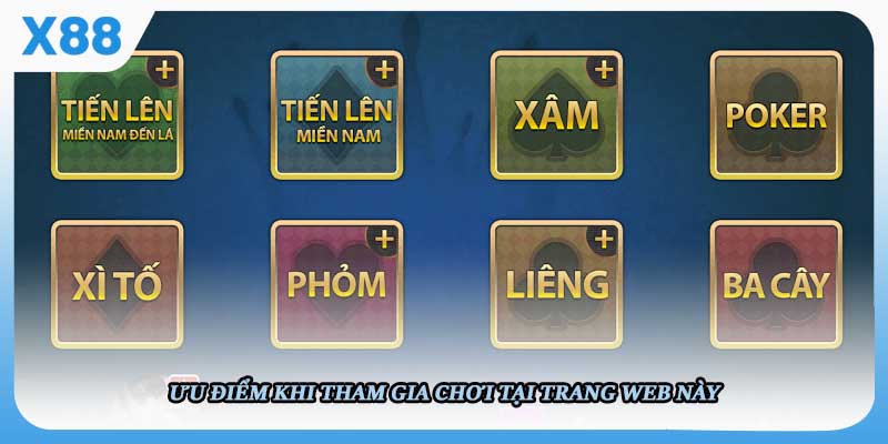 Ưu điểm khi tham gia chơi tại trang web này